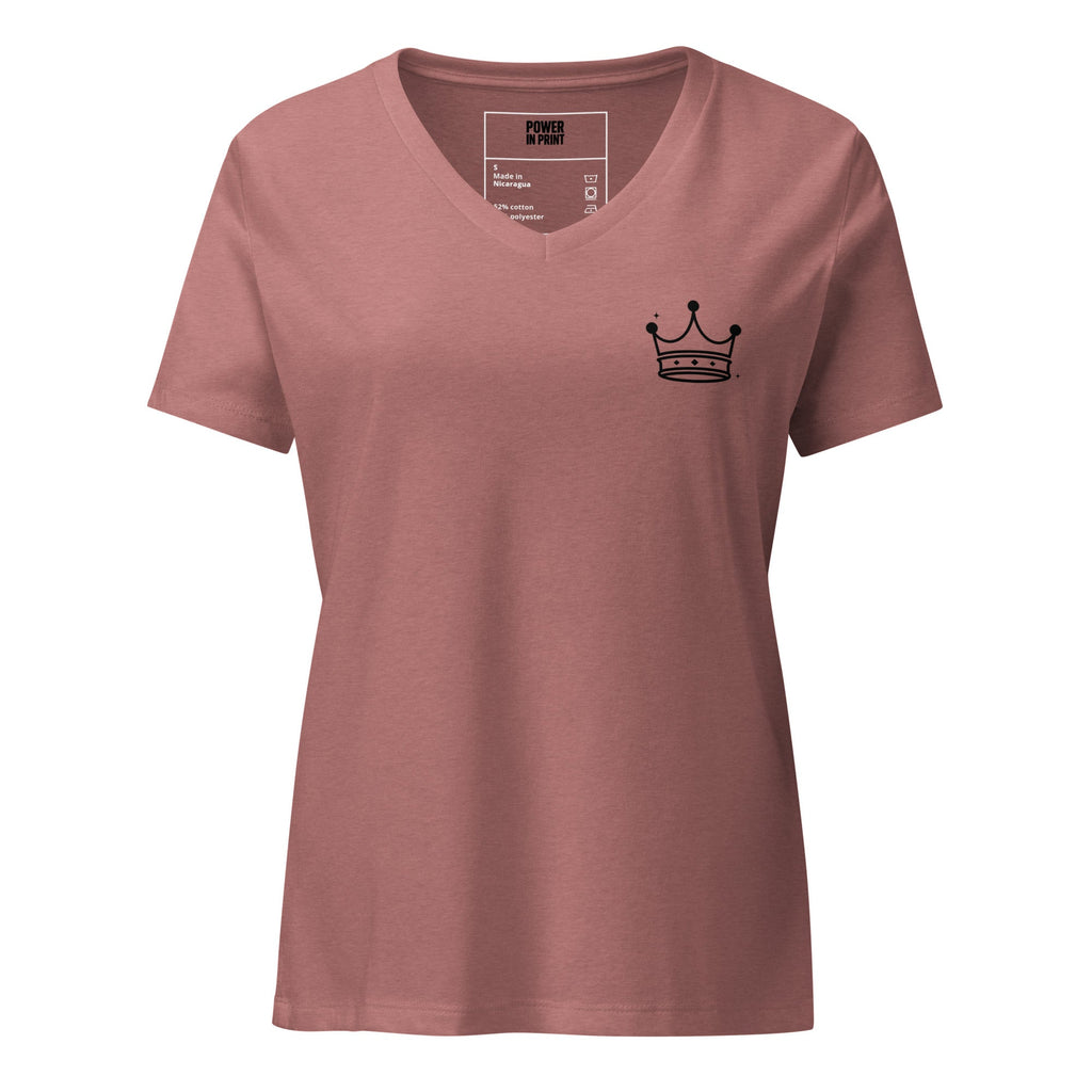 Don’t Tilt Your Crown Sis™ | Women’s Relaxed V-Neck Tee