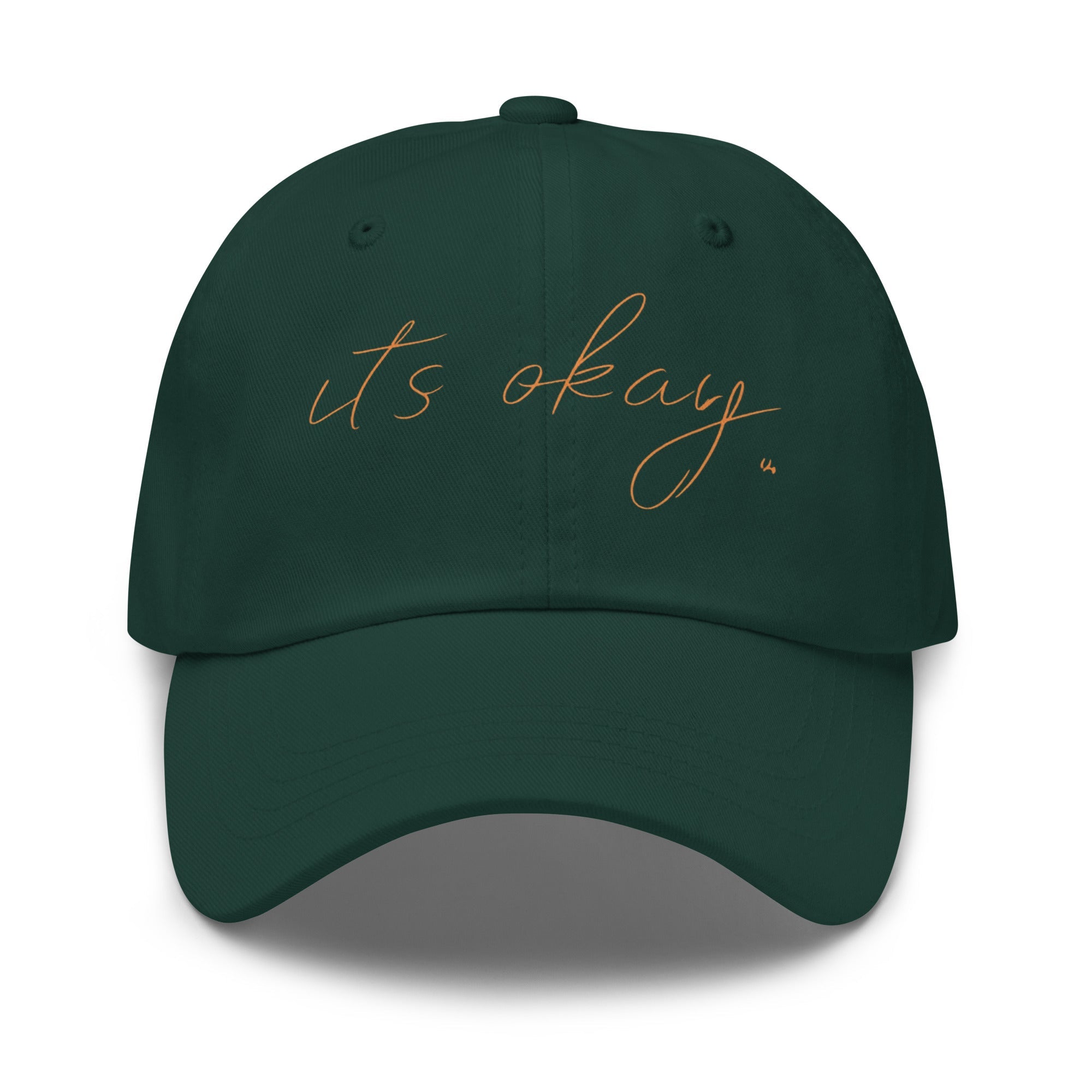 “it’s okay.” Minimalist Dad Hat – Soft Printed Affirmation Cap