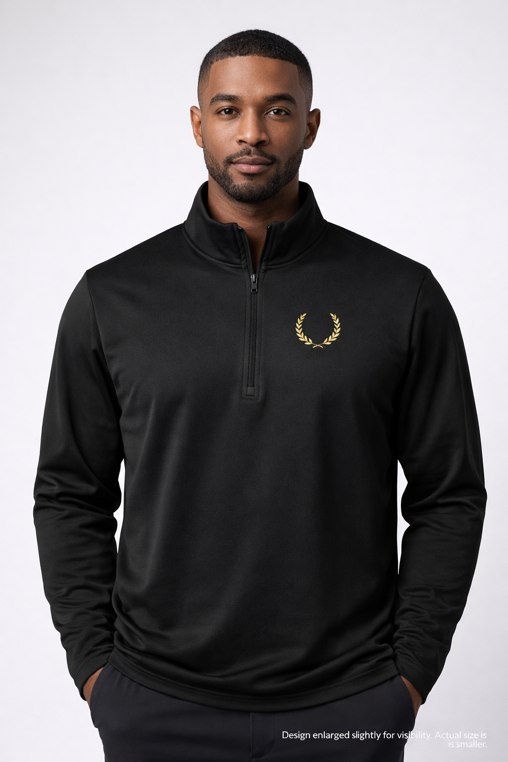 The Laurel Lightweight Quarter-zip Pullover – Gold Micro Crest Edition