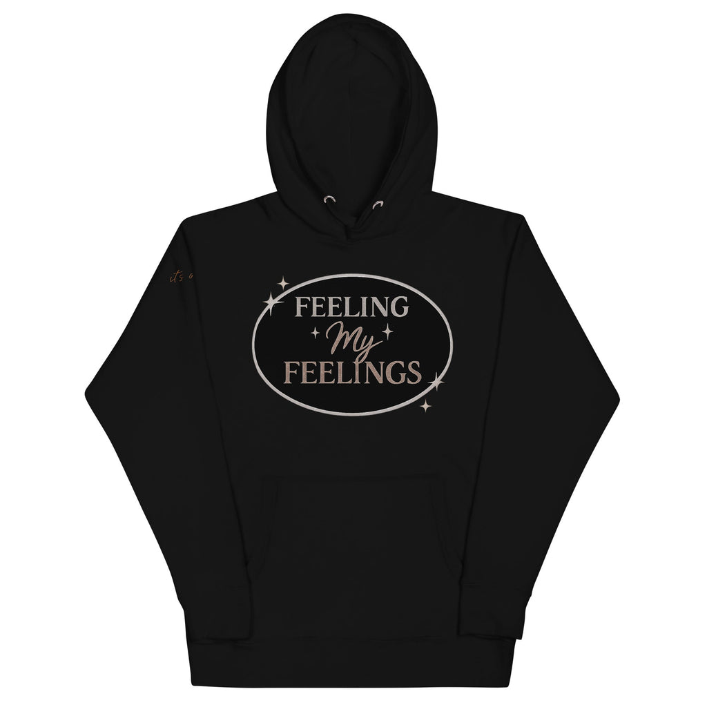 Feeling My Feelings Hoodie – Minimalist Comfort Hoodie with “It’s Okay.” Sleeve Detail | Unisex Hoodie
