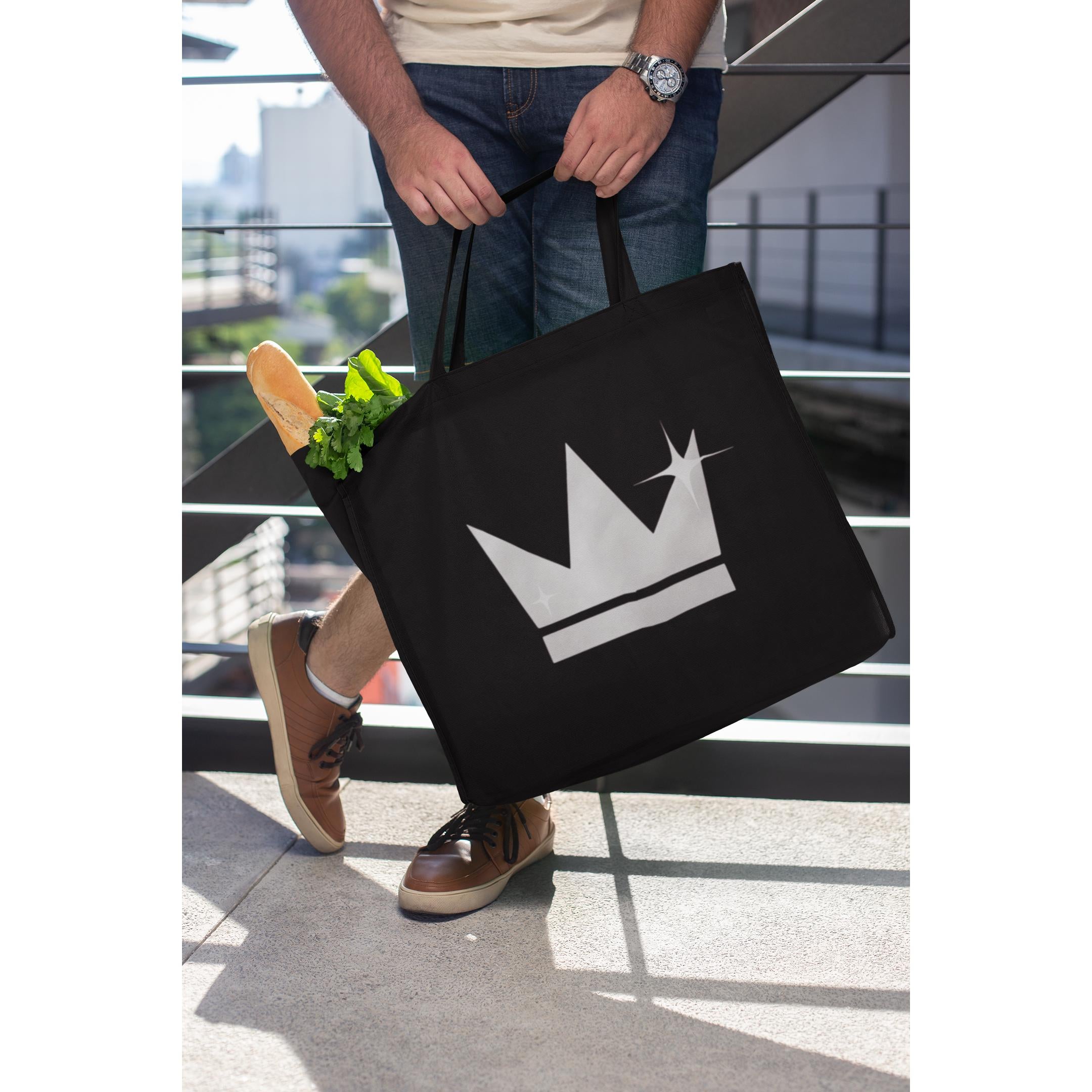 UNAPOLOGETICALLY HIM Premium Large Organic Tote Bag (Front + Back Print)