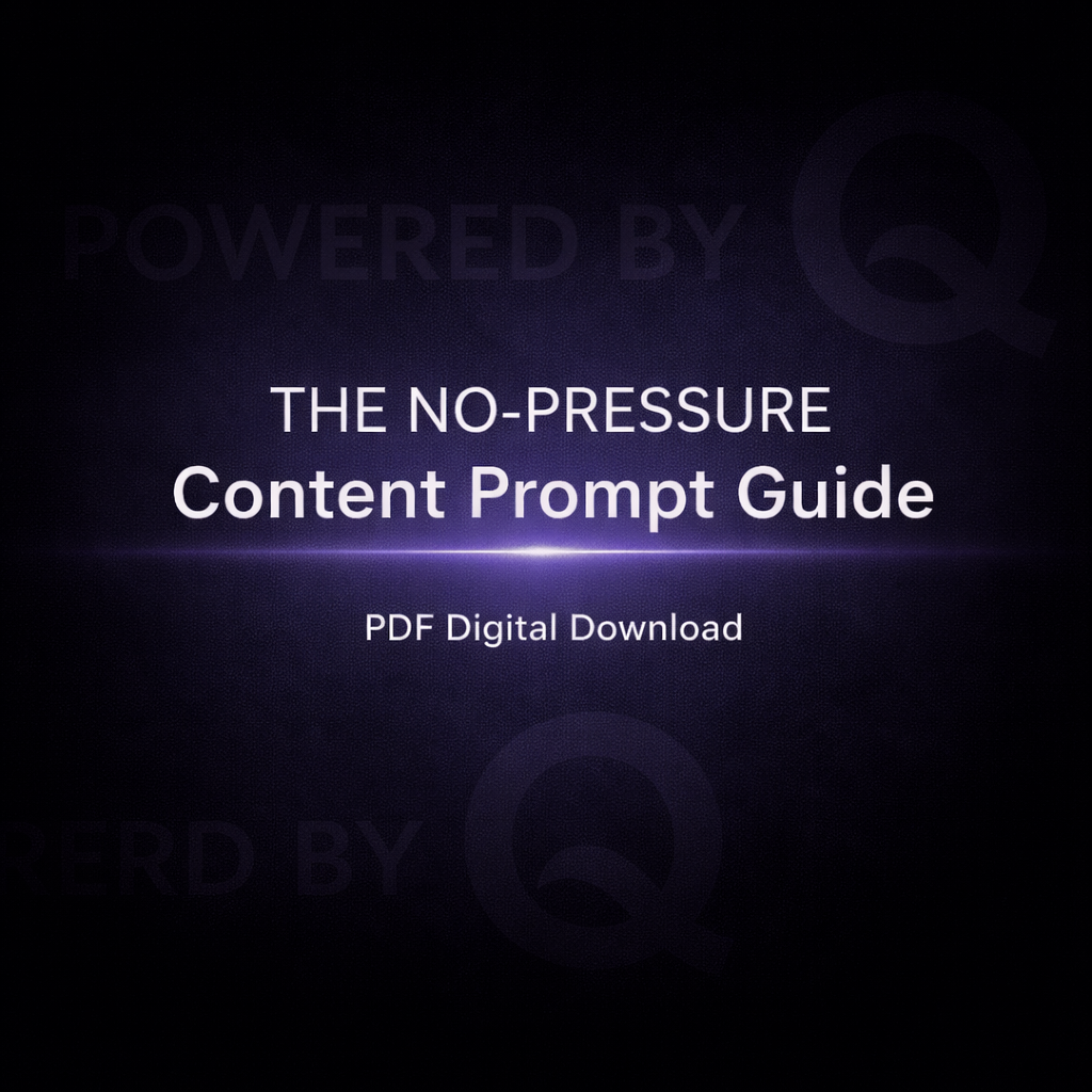 The NO-PRESSURE Content Prompt Guide | PDF Digital Download