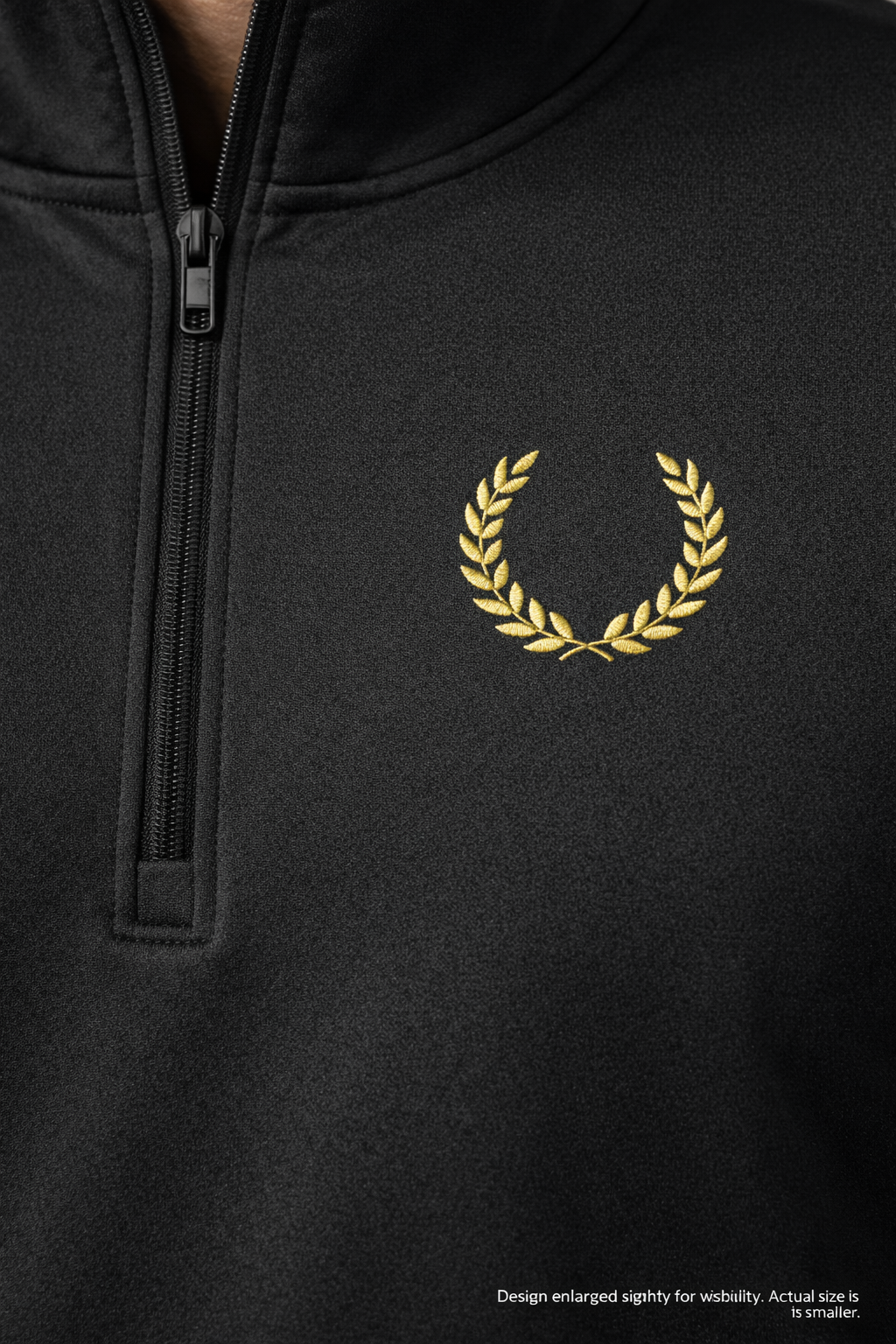 The Laurel Lightweight Quarter-zip Pullover – Gold Micro Crest Edition