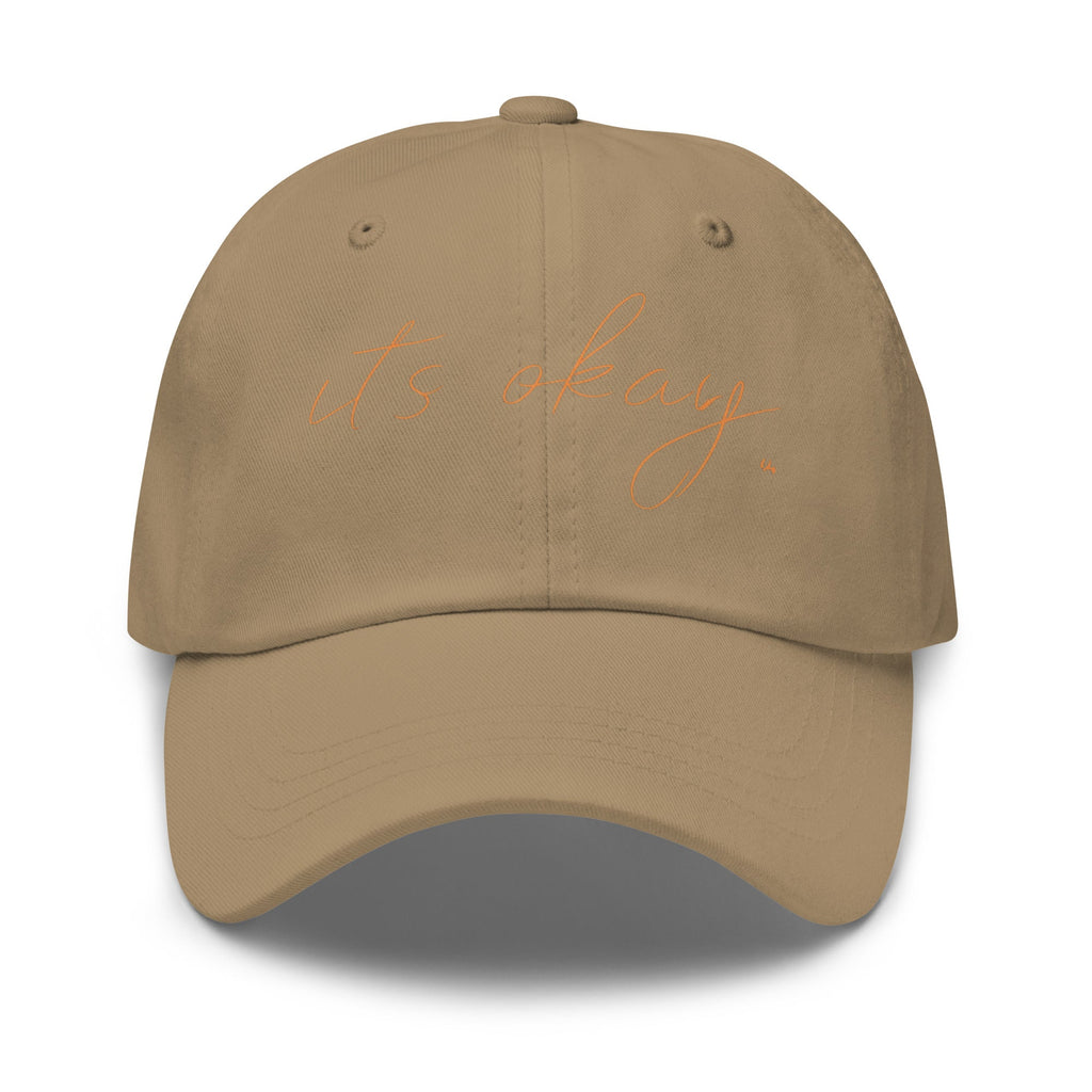 “it’s okay.” Minimalist Dad Hat – Soft Printed Affirmation Cap