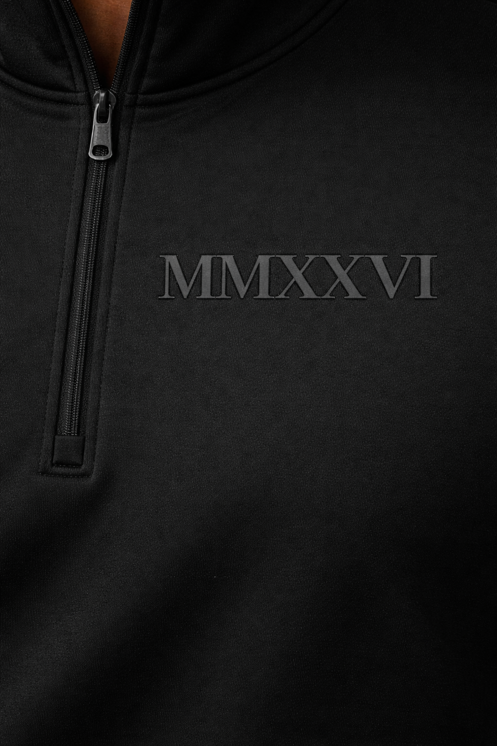 MMXXVI Stealth Gray Minimalist Lightweight Quarter-zip Pullover