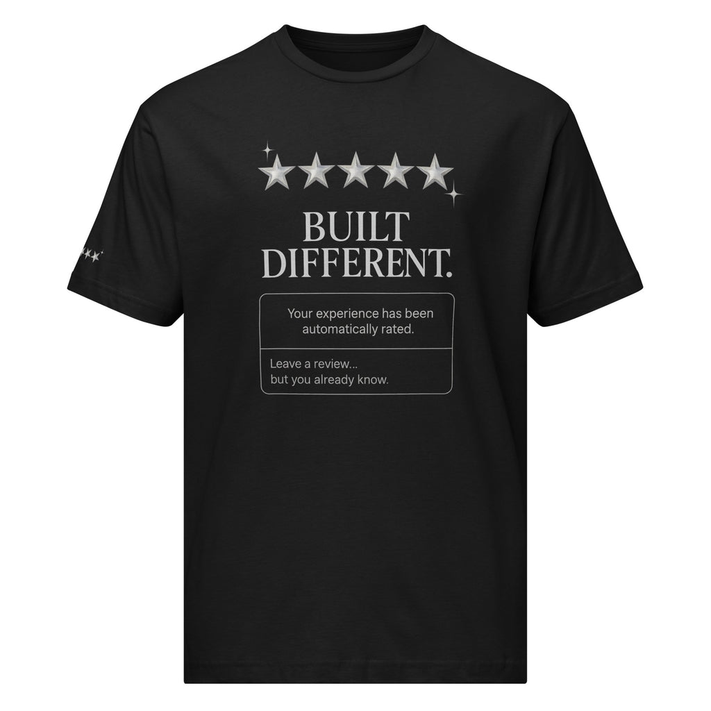 BUILT DIFFERENT™ Five-Star Rating Unisex Jersey Tee