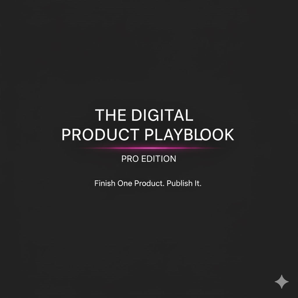 The Digital Product Playbook (Pro Edition) – Step-by-Step Guide to Create, Finish & Publish One Digital Product