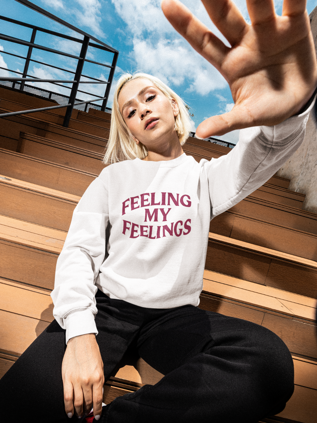 Feeling My Feelings - Cozy Statement Crewneck Sweatshirt - Premium Self-Care Apparel