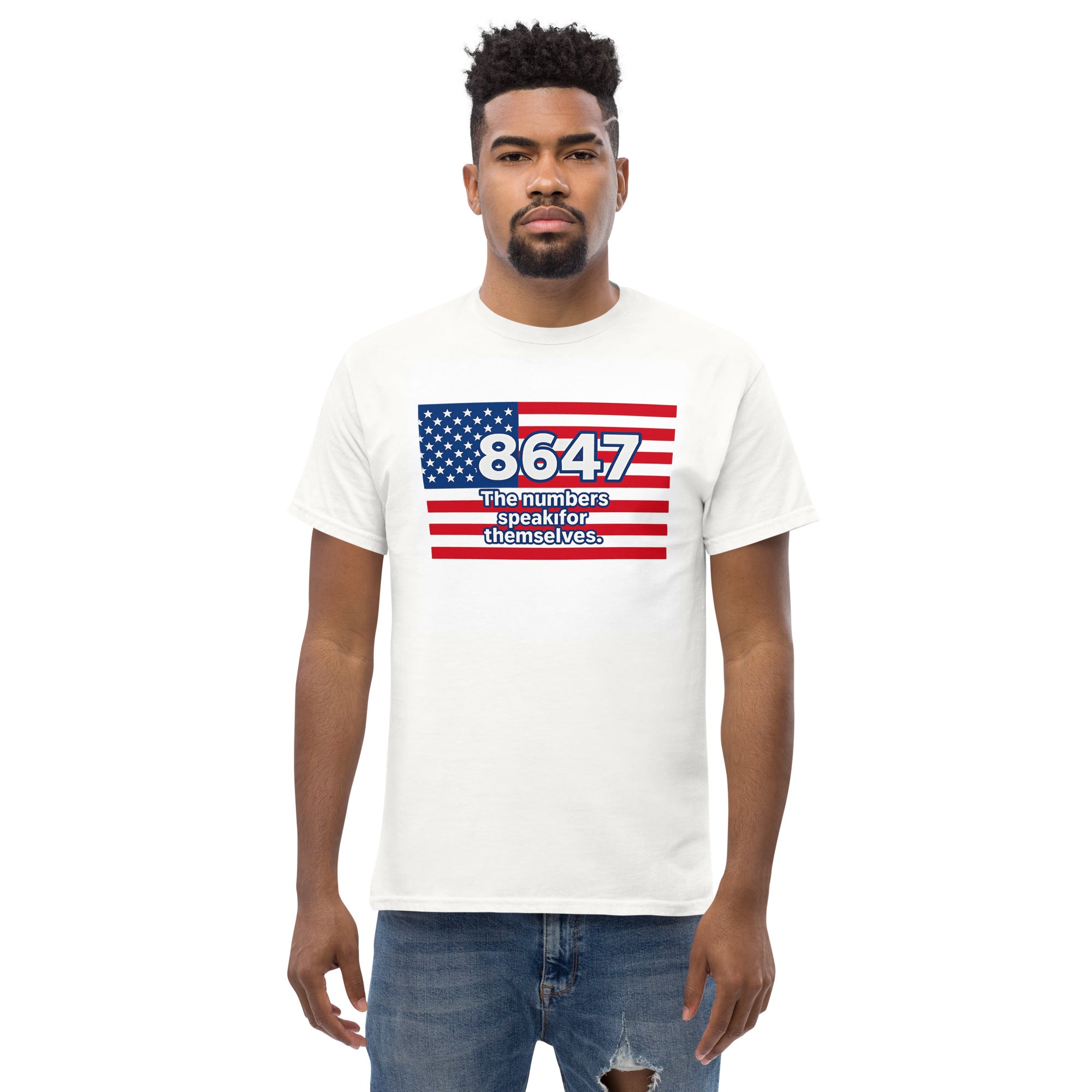 8647 White Tee —  USA Edition