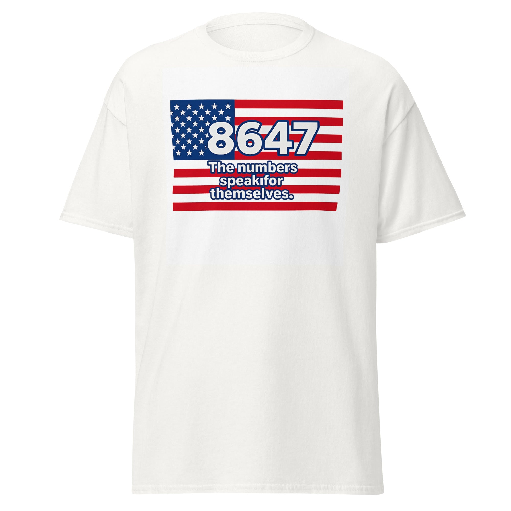 8647 White Tee —  USA Edition